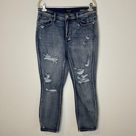 Judy Blue Denim - Judy Blue Jeans Womens 13 31 Boyfriend Distressed Ripped Denim JB82284MD